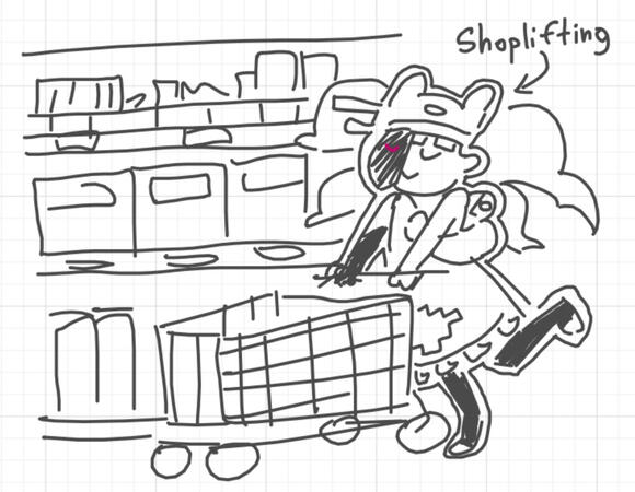 Taski Maiden doing some totally legal shopping